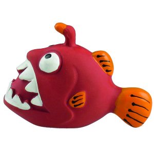 Pet Expert Играчка латекс црвена риба свирка 9цм