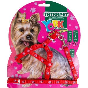 Tatrapet Градник со поводник црвен со бубамара 1,0×18-45cm/120цм