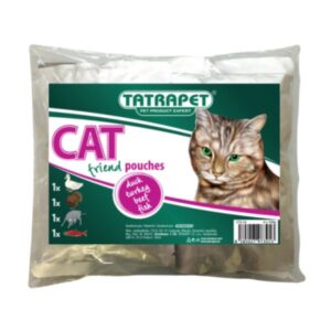 Tatrapet Пауч за мачка со паткино, говедско, бакалар и мисиркино месо 4×100г